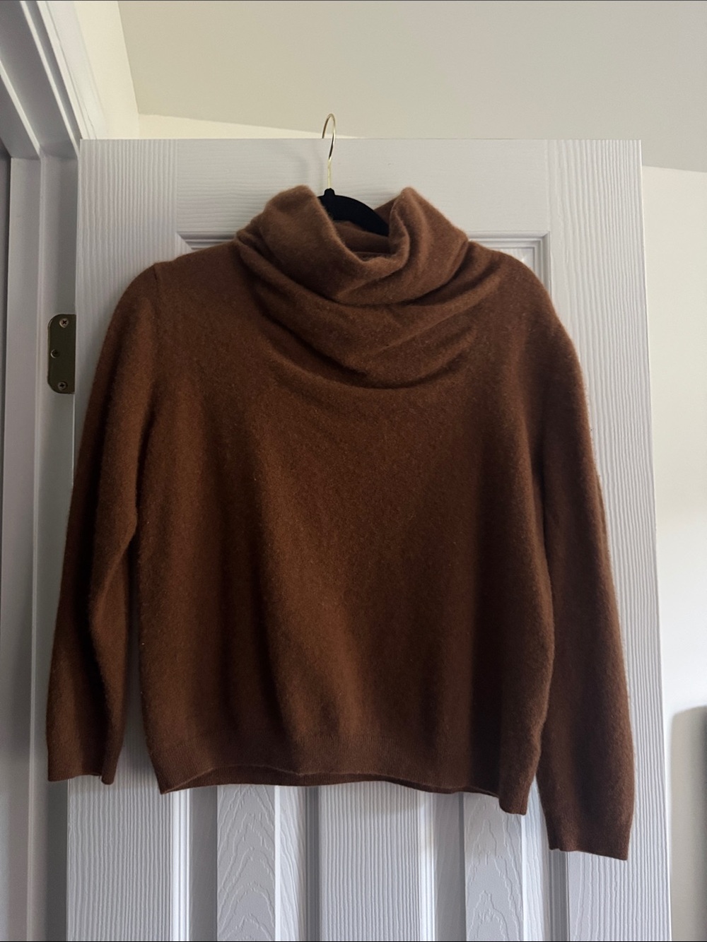 Nordstrom Brown Cowl Neck Sweater - Cozy Draped Turtleneck